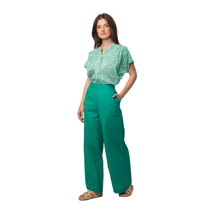 zen ethic Pantalon Leana uni 100% Coton - vert