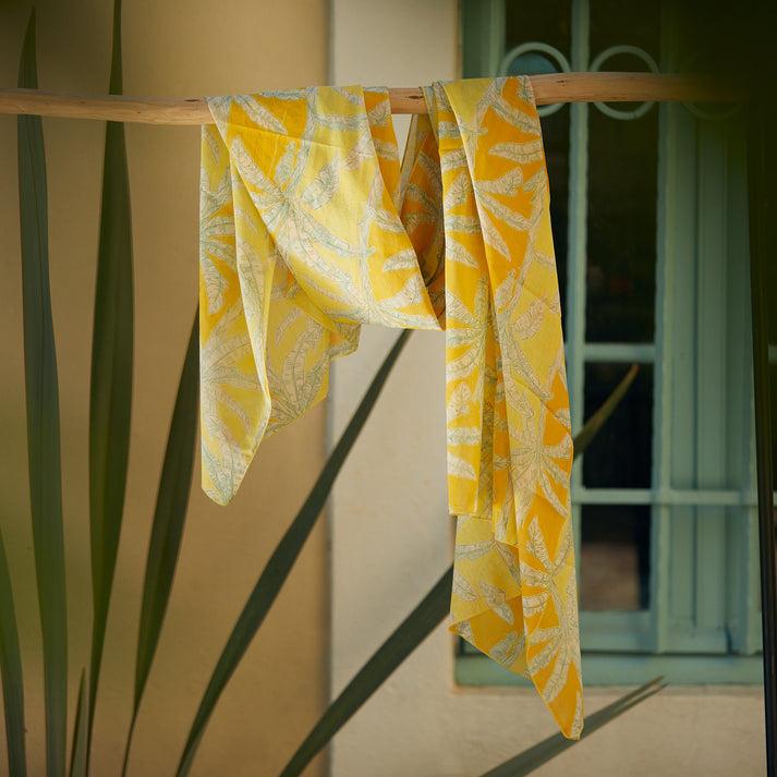 zen ethic Paréo Mejean 100% Cotton - Jaune Orange