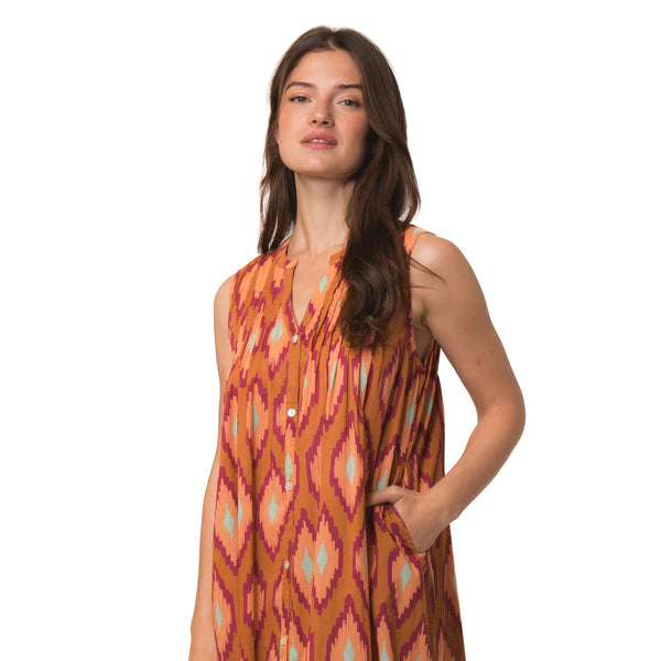 Zen Ethic Robe Agathe Komba 100% Coton - Orange
