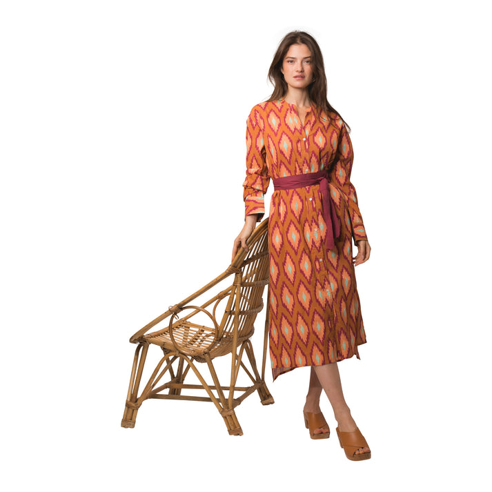 zen ethic Robe Alice Komba 100% Coton - Orange