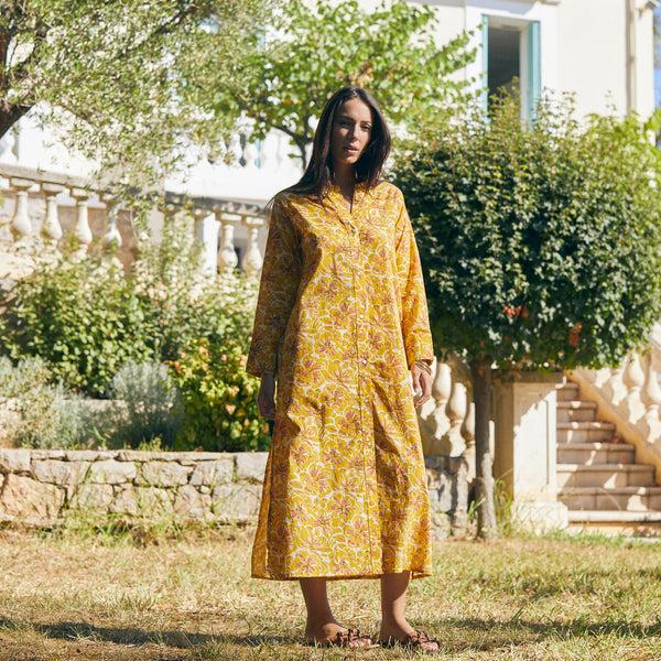 Zen Ethic Robe Alice Paloma 100% Coton - Jaune Orange