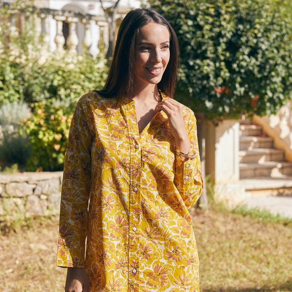 Zen Ethic Robe Alice Paloma 100% Coton - Jaune Orange