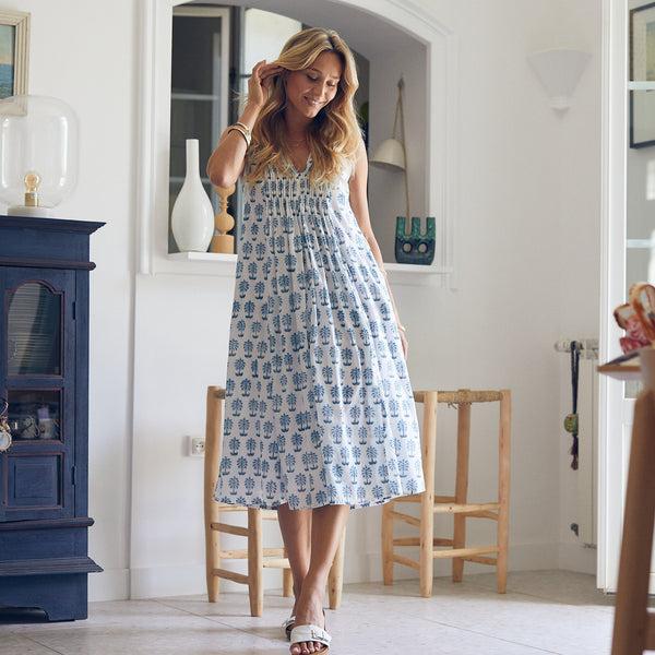 Zen Ethic Robe Amy Olbia 100% Coton BIO - Bleu