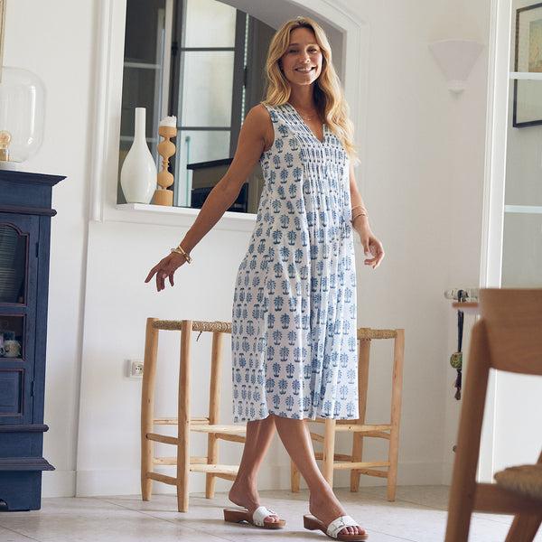 Zen Ethic Robe Amy Olbia 100% Coton BIO - Bleu