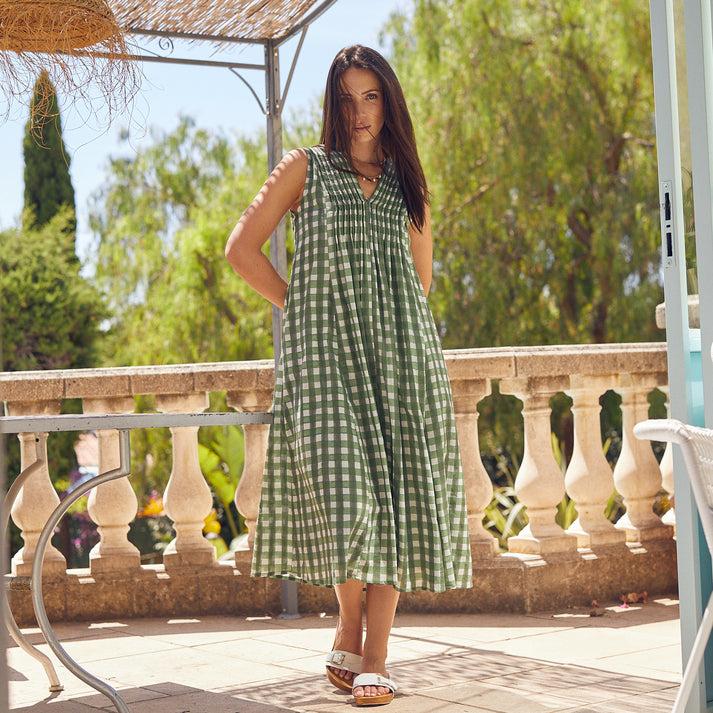 zen ethic Robe Amy Prado 100% Coton BIO - Vert