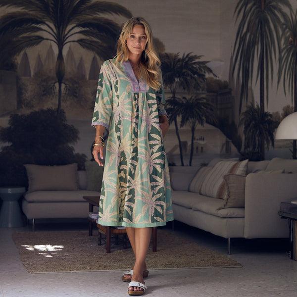 Zen Ethic Robe Anaelle Mejean 100% Coton - Vert