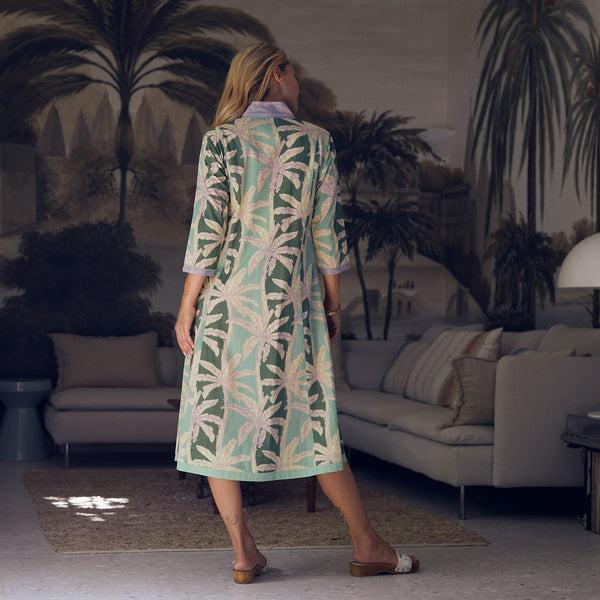 Zen Ethic Robe Anaelle Mejean 100% Coton - Vert