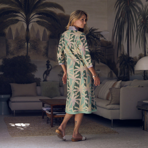 Zen Ethic Robe Anaelle Mejean 100% Coton - Vert