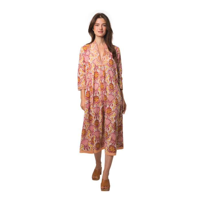 zen ethic Robe Anaelle Senga 100% Coton - Orange