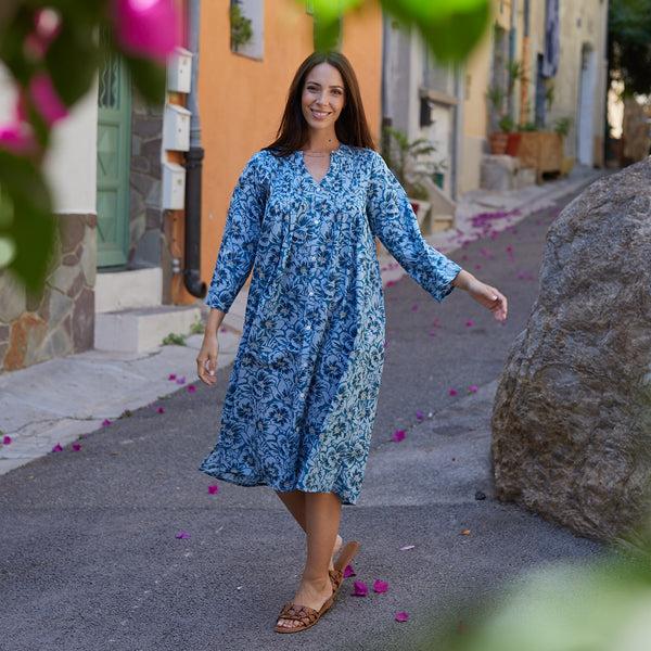 Zen Ethic Robe Angie Paloma 100% Coton - Bleu
