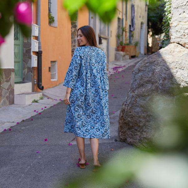 Zen Ethic Robe Angie Paloma 100% Coton - Bleu