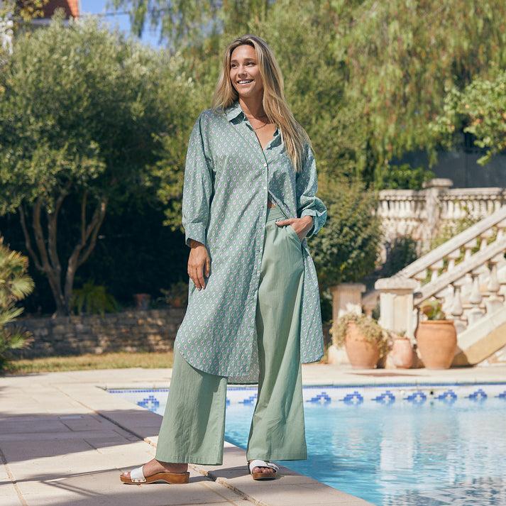 zen ethic Robe Anna Cigale 100% Coton - vert