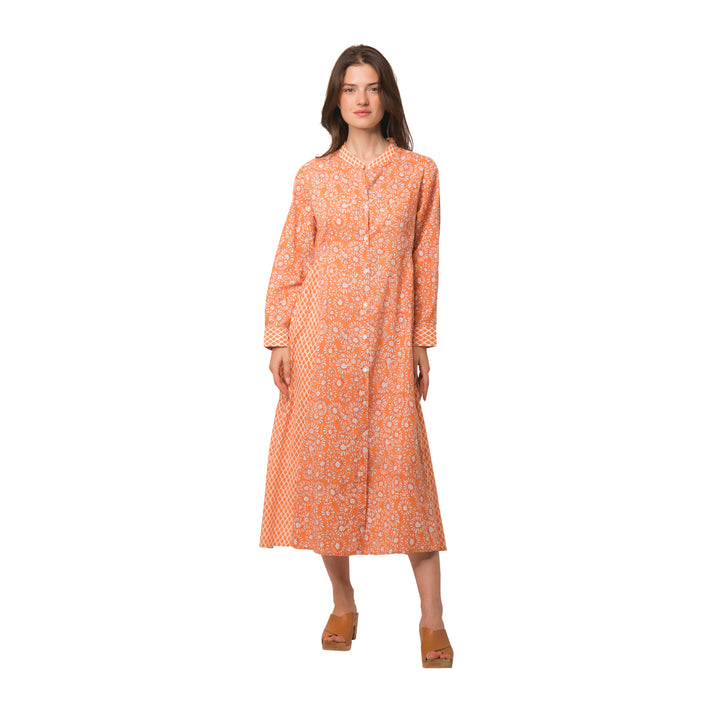 zen ethic Robe Carolina 100% Coton bio - Orange