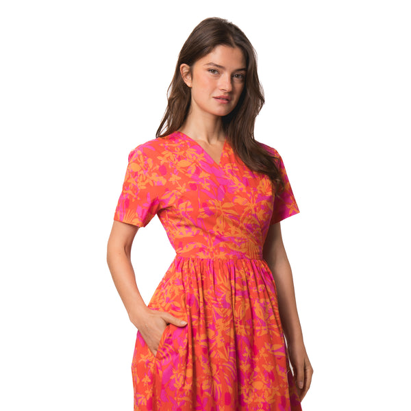 Zen Ethic Robe Croisée Lokobe 100% Coton - Rose