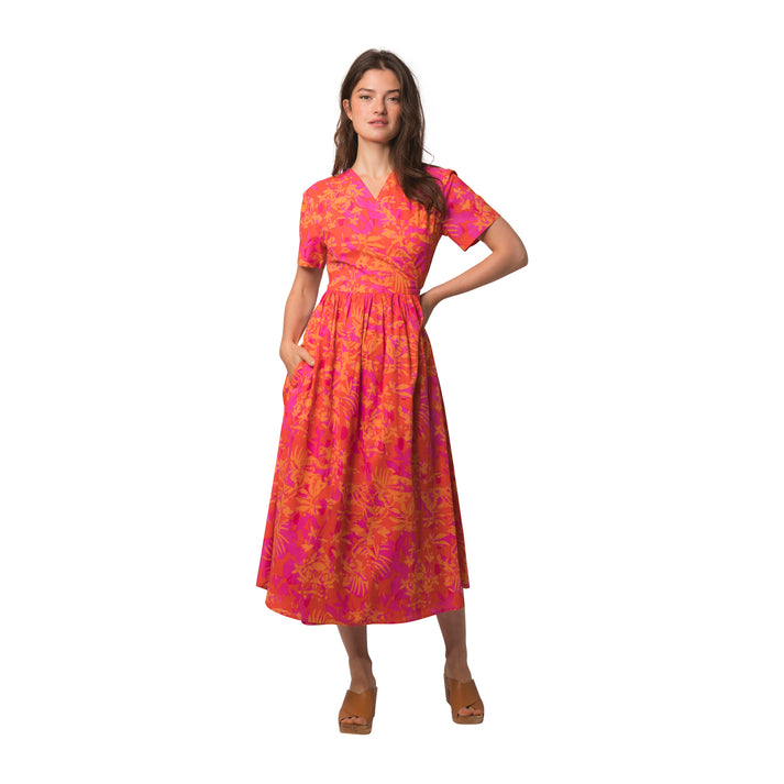 zen ethic Robe croisée Lokobe 100% Coton - rose