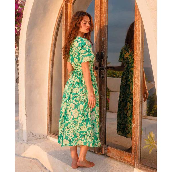 Zen Ethic Robe Croisée Lokobe 100% Coton - Vert