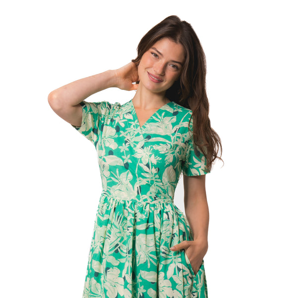 Zen Ethic Robe Croisée Lokobe 100% Coton - Vert