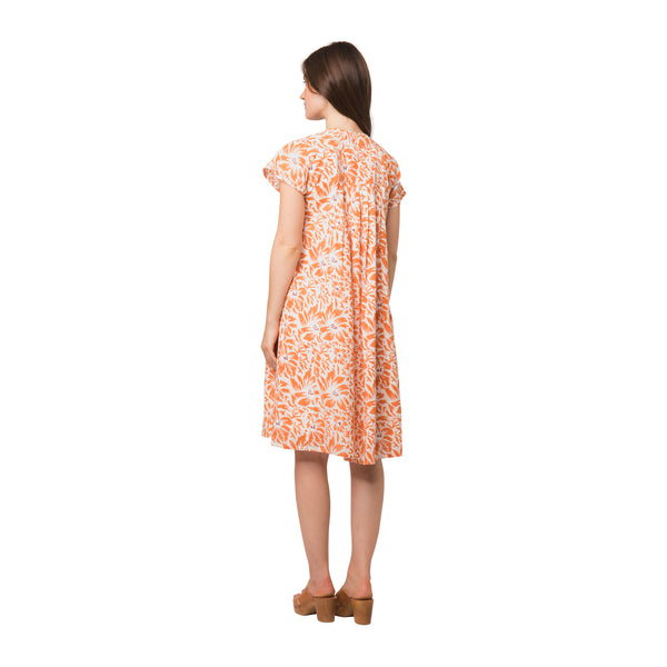 Zen Ethic Robe Iris Lily 100% Coton Bio - Orange