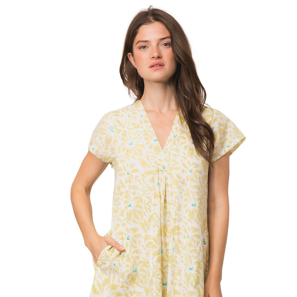 Zen Ethic Robe Iris Lily 100% Coton Bio - Vert