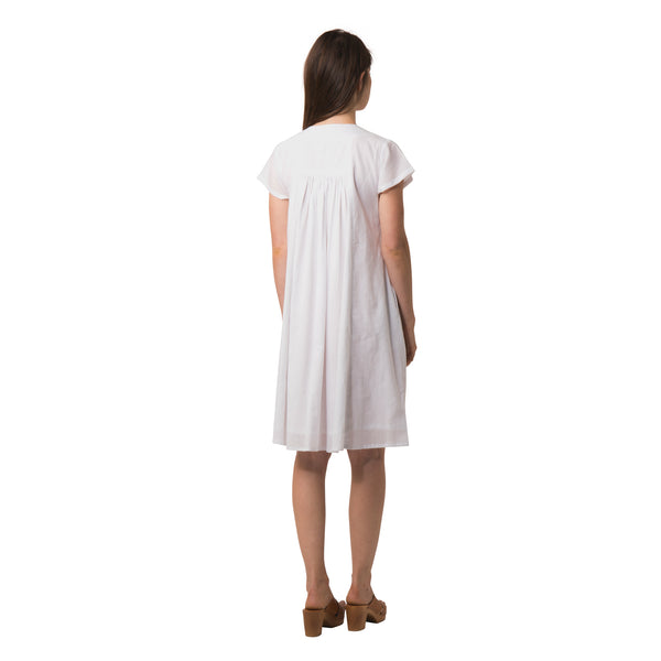 Zen Ethic Robe Iris Unie 100% Coton - Blanc