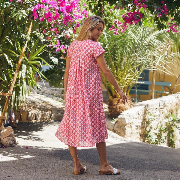 Zen Ethic Robe Irissou La Baume 100% Coton BIO - Rose