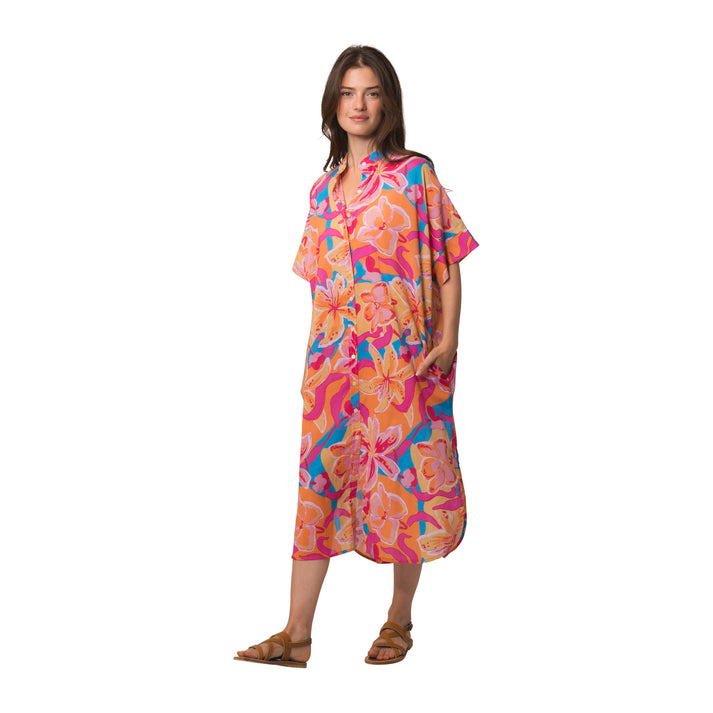 zen ethic Robe Kate Andilana 100% Coton - rose