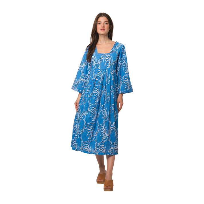 zen ethic Robe Laura Tiger 100% Coton bio - Bleu