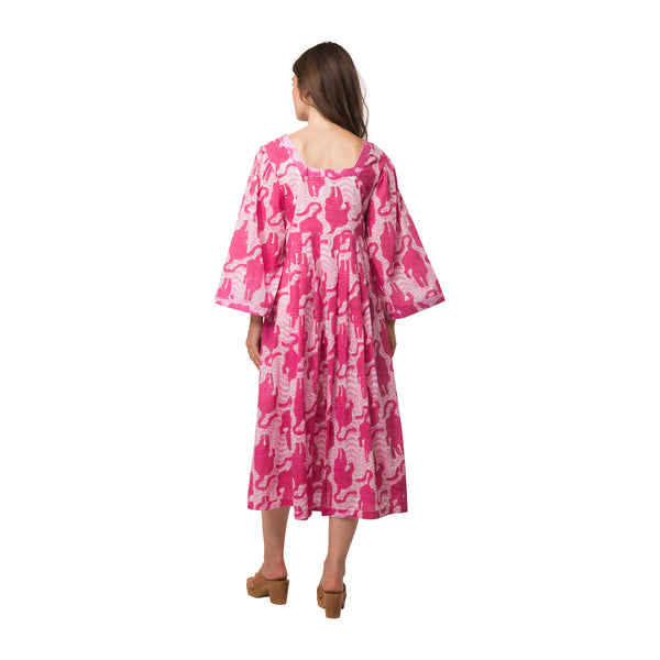 Zen Ethic Robe Laura Tiger 100% Coton Bio - Rose