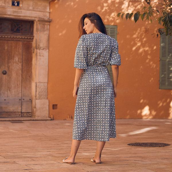 Zen Ethic Robe Lily Frioul 100% Coton - Bleu