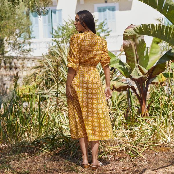 Zen Ethic Robe Lily Frioul 100% Coton - Jaune Orange