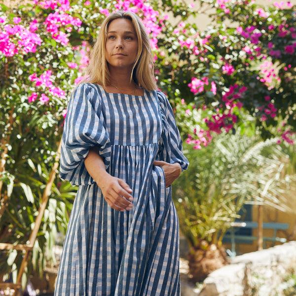 Zen Ethic Robe Lorette Prado 100% Coton BIO - Bleu