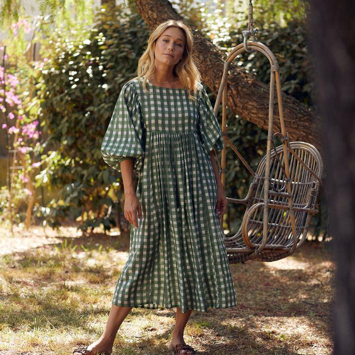 zen ethic Robe Lorette Prado 100% Coton BIO - Vert