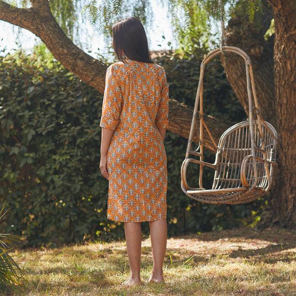 Zen Ethic Robe Louisa Escalet 100% Coton BIO - Orange