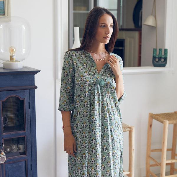 Zen Ethic Robe Louisa Escalet 100% Coton BIO - Vert