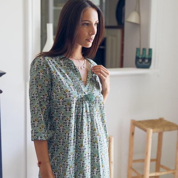Zen Ethic Robe Louisa Escalet 100% Coton BIO - Vert