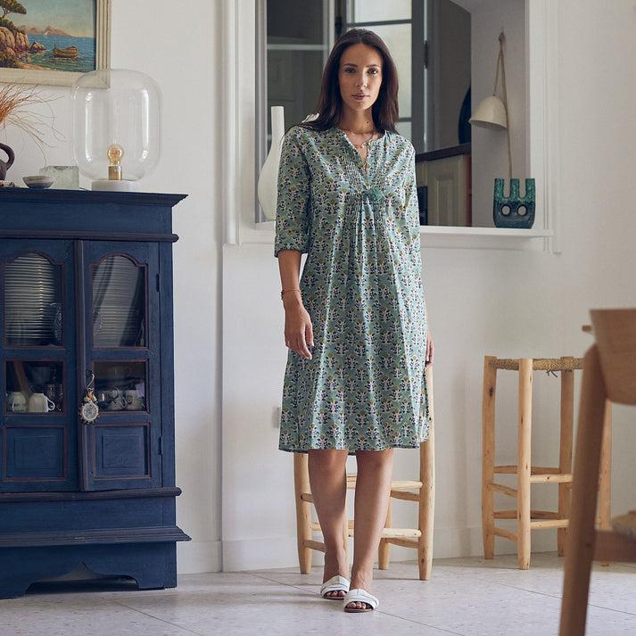 zen ethic Robe Louisa Escalet 100% Coton BIO - Vert