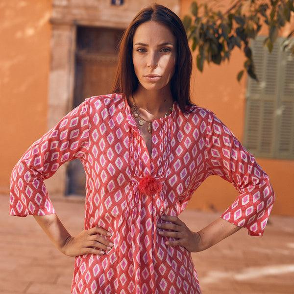 Zen Ethic Robe Louisa La Baume 100% Coton BIO - Rose