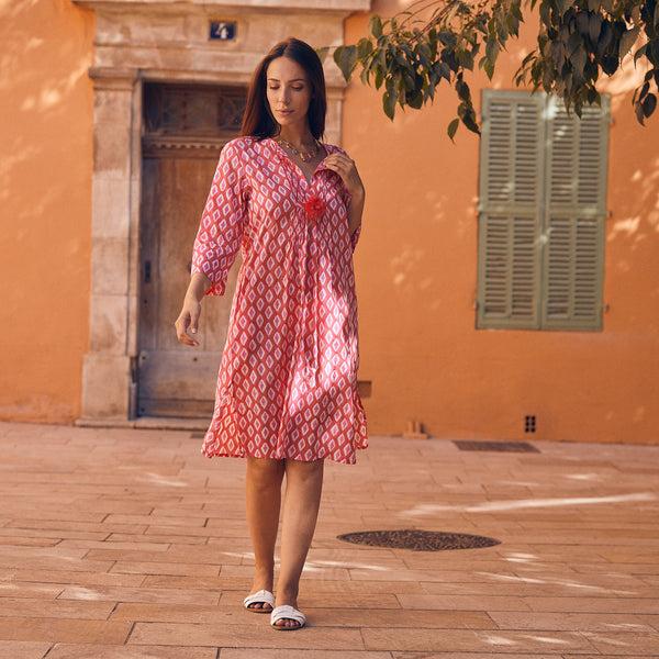 Zen Ethic Robe Louisa La Baume 100% Coton BIO - Rose
