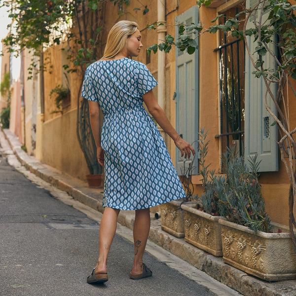 Zen Ethic Robe Macha La Baume 100% Coton BIO - Bleu