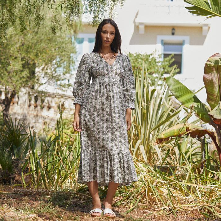 zen ethic Robe Maelle Alma 100% coton BIO - Vert