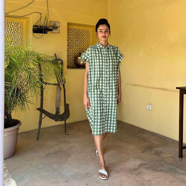 Zen Ethic Robe Marguerite Prado 100% Coton BIO - Vert