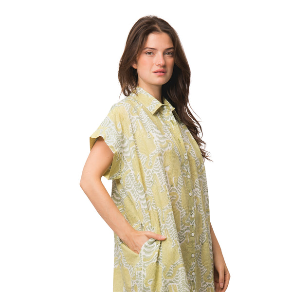 Zen Ethic Robe Marguerite Tiger 100% Coton Bio - Vert