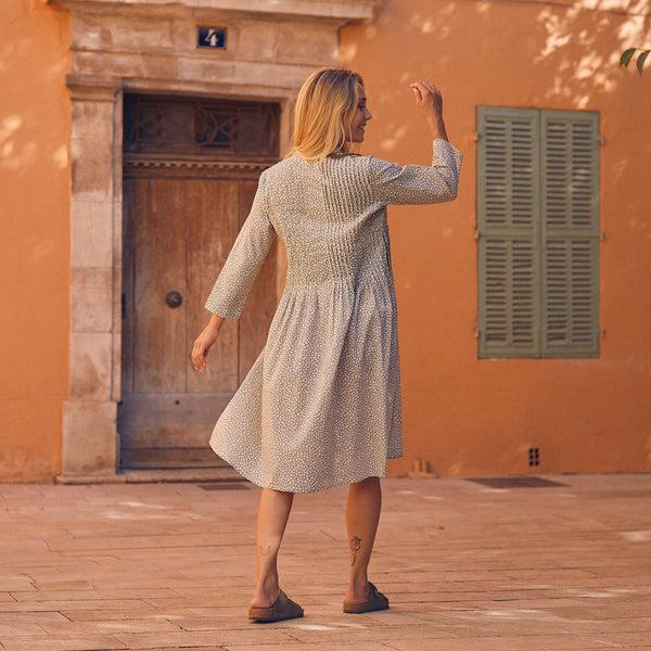 Zen Ethic Robe Marie Niolon 100% Coton - Bleu