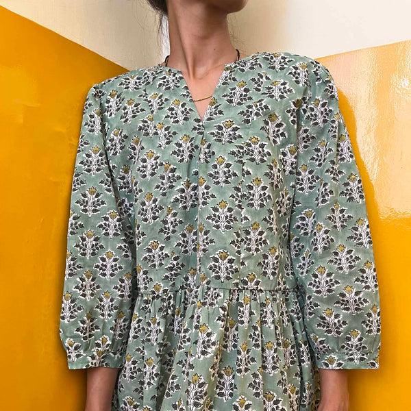 Zen Ethic Robe Matilda Escalet 100% Coton BIO - Vert