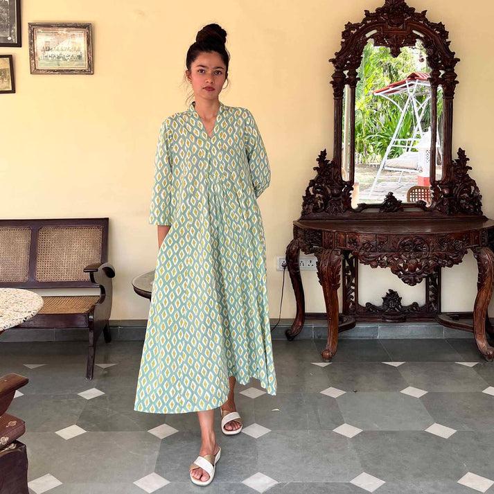 zen ethic Robe Mia La Baume 100% Coton BIO - Vert