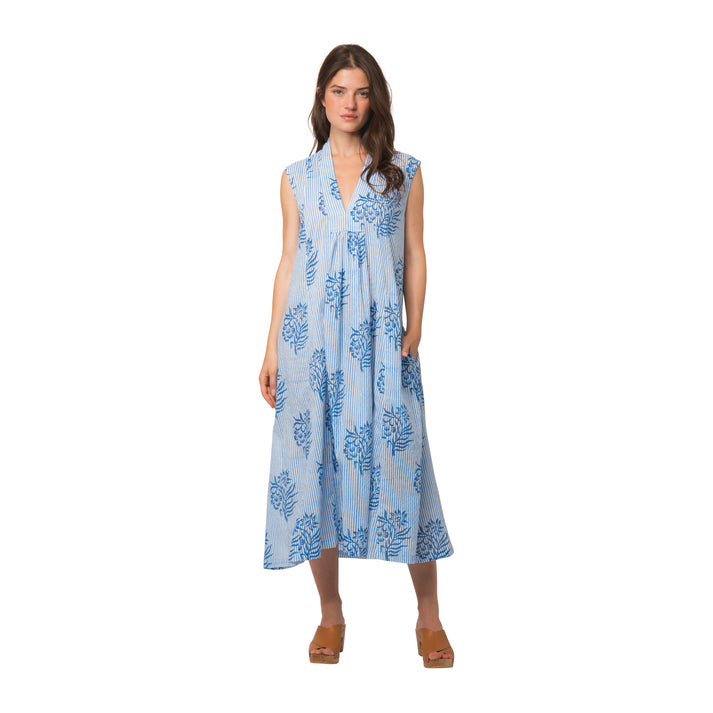 zen ethic Robe Miana Cruise 100% Coton bio - Bleu