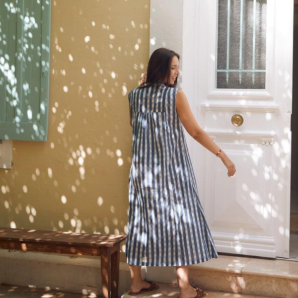Zen Ethic Robe Miana Prado 100% Coton BIO - - Bleu