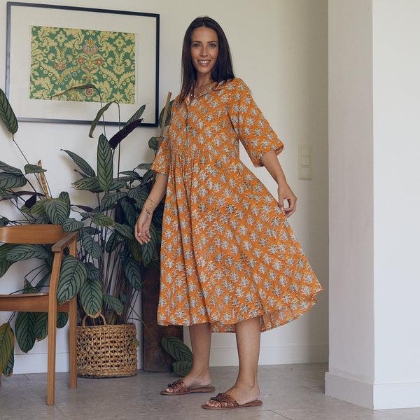 Zen Ethic Robe Milene Escalet 100% Coton Bio - Orange