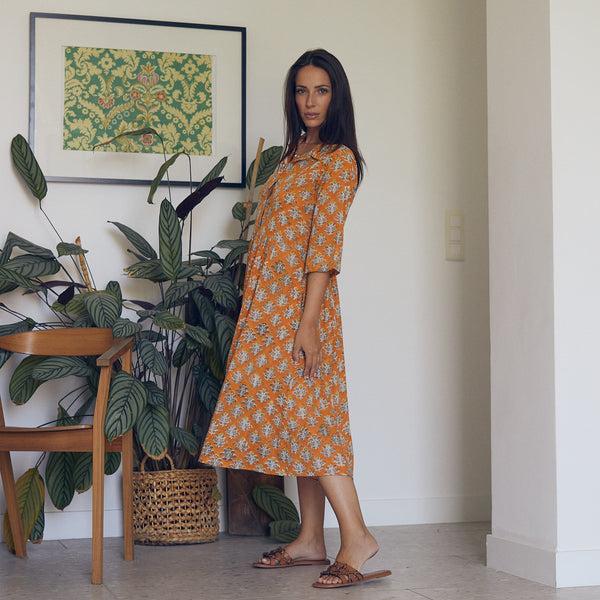 Zen Ethic Robe Milene Escalet 100% Coton Bio - Orange