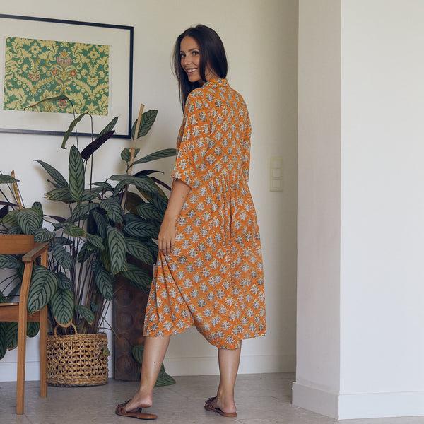 Zen Ethic Robe Milene Escalet 100% Coton Bio - Orange